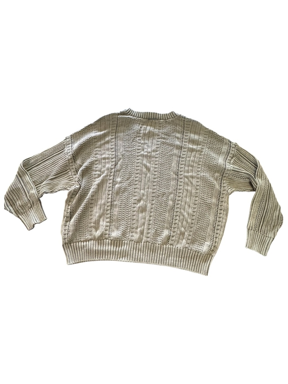 Women’s Torrid Plus Size 3 Green Cable Knit Crew Neck Sweater NWT - Picture 7 of 11